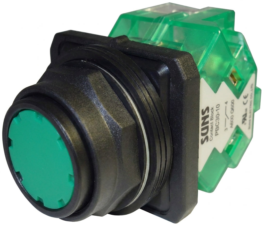 SUNS PB30-FP-G-P5 30mm Green Guarded Pushbutton 1NO 9001SKR1GH5