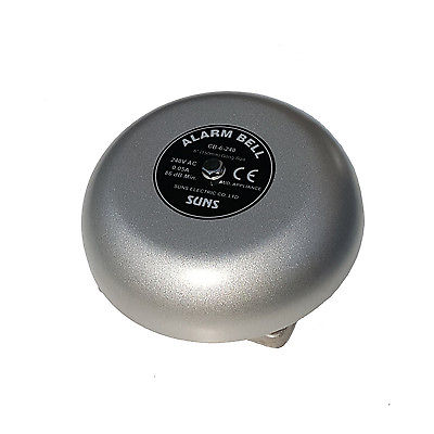 SUNS CB-6-240 Gray 240V Alarm Bell 6 Inch 240 Volt AC (6" in 240 VAC) - Industrial Direct