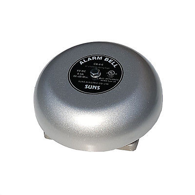 SUNS CB-6-6 Gray 6V Alarm Bell 6 Inch 6 Volt DC (6" in 6 VDC) - Industrial Direct