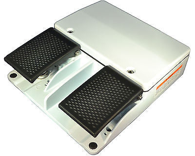 SUNS FS-62-SL-A UL Certified Aluminum Die Cast Dual Pedal Medical Foot Switch - Industrial Direct