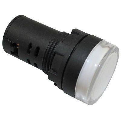 SUNS IL6E-24E-W-Q LED 22mm White Indicator Pilot Light 24V XB7EV07BP 800FD-P7N3 - Industrial Direct