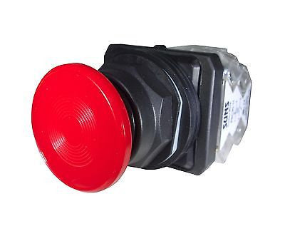 SUNS PB30-MP-R-P13 30mm Red Mushroom Pushbutton 1NO/1NC 9001SKR24RH13 9001SKR24R - Industrial Direct