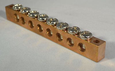 SUNS International G-12808 8 Terminal Grounding Bus Bar - Industrial Direct