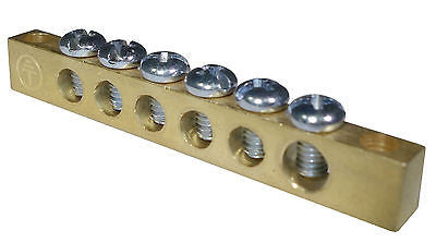 SUNS International G-9606 6 Terminal Grounding Bus Bar - Industrial Direct