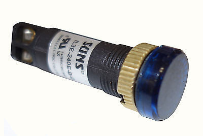 SUNS IL3E-240E-B-Q LED 12mm Blue Indicator Pilot Light 240V Square D XVLA3 - Industrial Direct