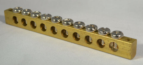 SUNS International G-12810 10 Terminal Grounding Bus Bar - Industrial Direct