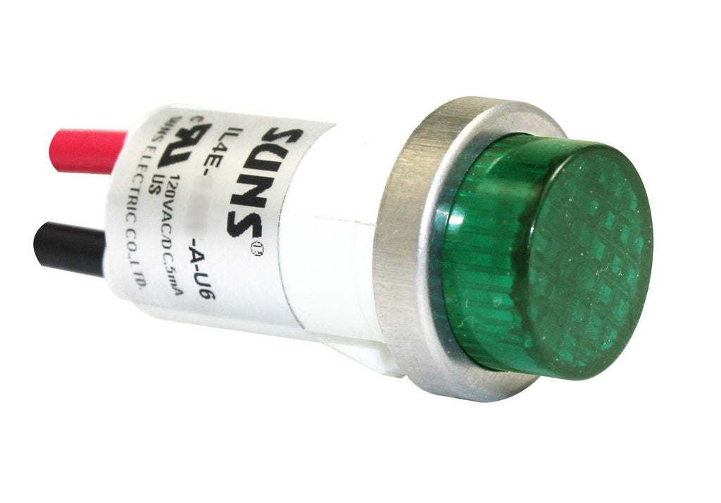 SUNS IL4E-240E-G-U6 LED 1/2" Green Indicator Light Raised 240V Soli Ideal 778211 - Industrial Direct