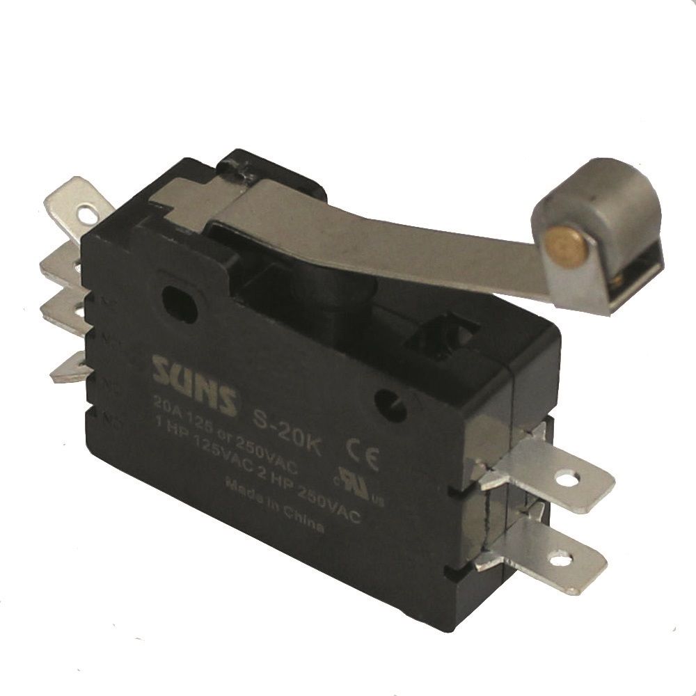 SUNS S-20K Roller Lever Snap Action 20A Micro Switch ADKHF3A04AC - Industrial Direct