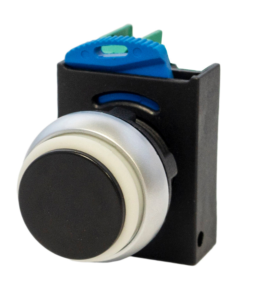 SUNS PB22-EP-B-P5-W 22mm Pushbutton IP69K Extended Operator Black 1NO