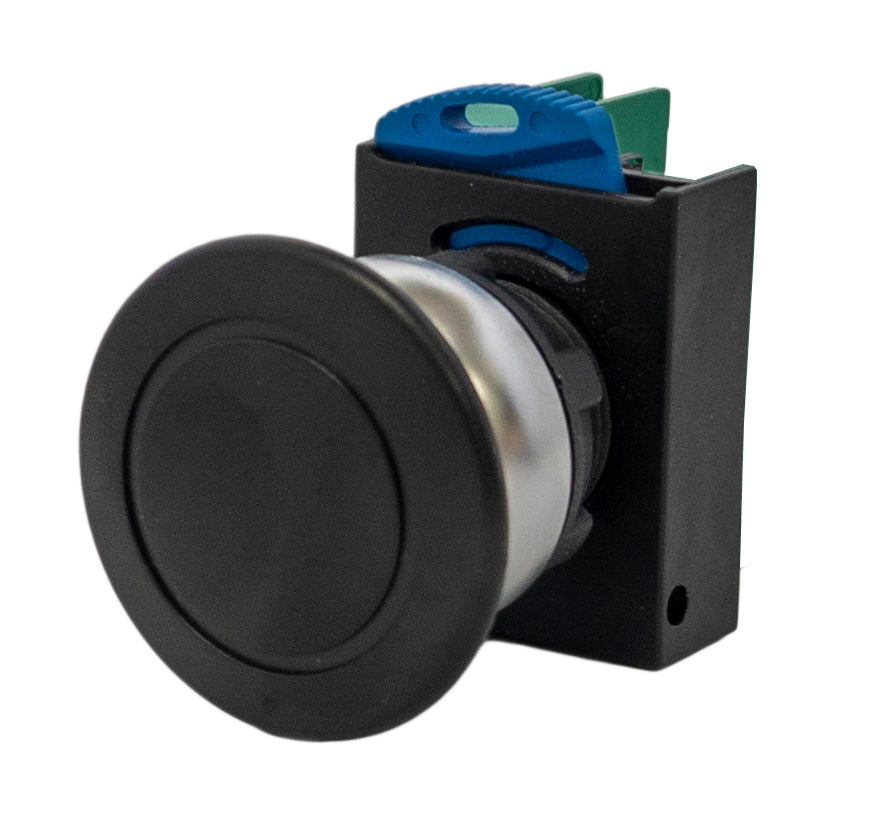 SUNS PB22-MP-B-P5-N 22mm Pushbutton IP67 Mushroom Operator Black 1NO