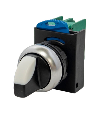 SUNS PB22-S3M-B-P7-N 22mm Selector Switch IP67 3-Position Maintained 2NO