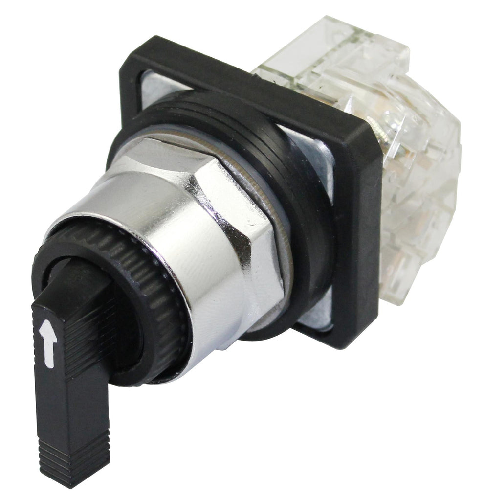 SUNS PBM30-SL3MLC-B-P1 30mm 3 Position Selector Switch Maint/Mom 9001KS73FBH1 - Industrial Direct